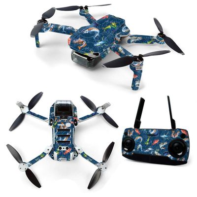 MightySkins Skin for DJI Mavic Mini Portable Drone Quadcopter - Saltwater Compass | Protective, Durable, and Unique Vinyl Decal wrap Cover | Easy to Apply, Remove, and Change Styles | Made in The USA