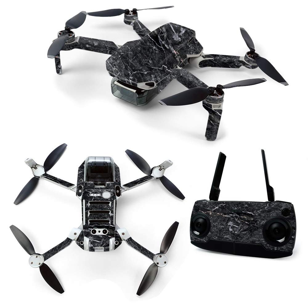 MightySkins Skin for DJI Mavic Mini Portable Drone Quadcopter - Onyx Marble | Protective, Durable, and Unique Vinyl Decal wrap cover | Easy To Apply, Remove, and Change Styles | Made in the USA (DJMAVMIN-Onyx Marble)