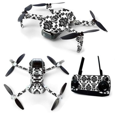 MightySkins Skin for DJI Mavic Mini Portable Drone Quadcopter - Vintage Damask | Protective, Durable, and Unique Vinyl Decal wrap Cover | Easy to Apply, Remove, and Change Styles | Made in The USA