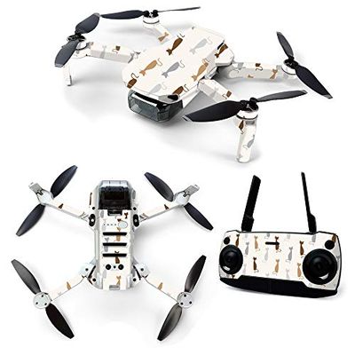 MightySkins Skin for DJI Mavic Mini Portable Drone Quadcopter - Cat Lady | Protective, Durable, and Unique Vinyl Decal wrap cover | Easy To Apply, Remove, and Change Styles | Made in the USA, DJMAVMIN-Cat Lady