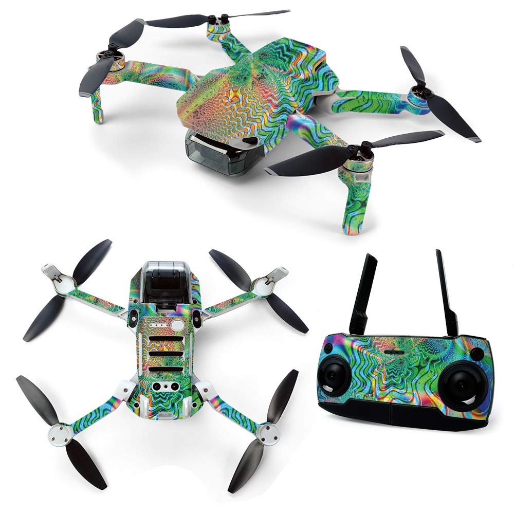 MightySkins Skin for DJI Mavic Mini Portable Drone Quadcopter - Psychedelic | Protective, Durable, and Unique Vinyl Decal wrap Cover | Easy to Apply, Remove, and Change Styles | Made in The USA