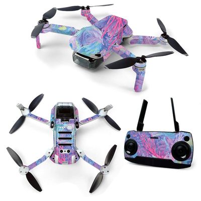 MightySkins Skin for DJI Mavic Mini Portable Drone Quadcopter - Dreamy Reef | Protective, Durable, and Unique Vinyl Decal wrap cover | Easy To Apply, Remove, and Change Styles | Made in the USA (DJMAVMIN-Dreamy Reef)