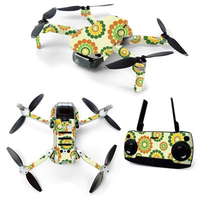MightySkins Skin for DJI Mavic Mini Portable Drone Quadcopter - Hippie Flowers | Protective, Durable, and Unique Vinyl Decal wrap Cover | Easy to Apply, Remove, and Change Styles | Made in The USA