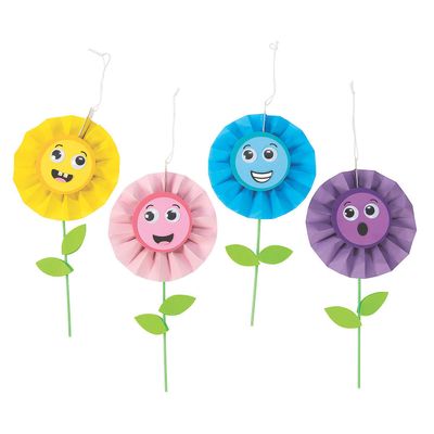 Paper Fan Flowers Craft Kit -12 - Crafts for Kids and Fun Home Activities