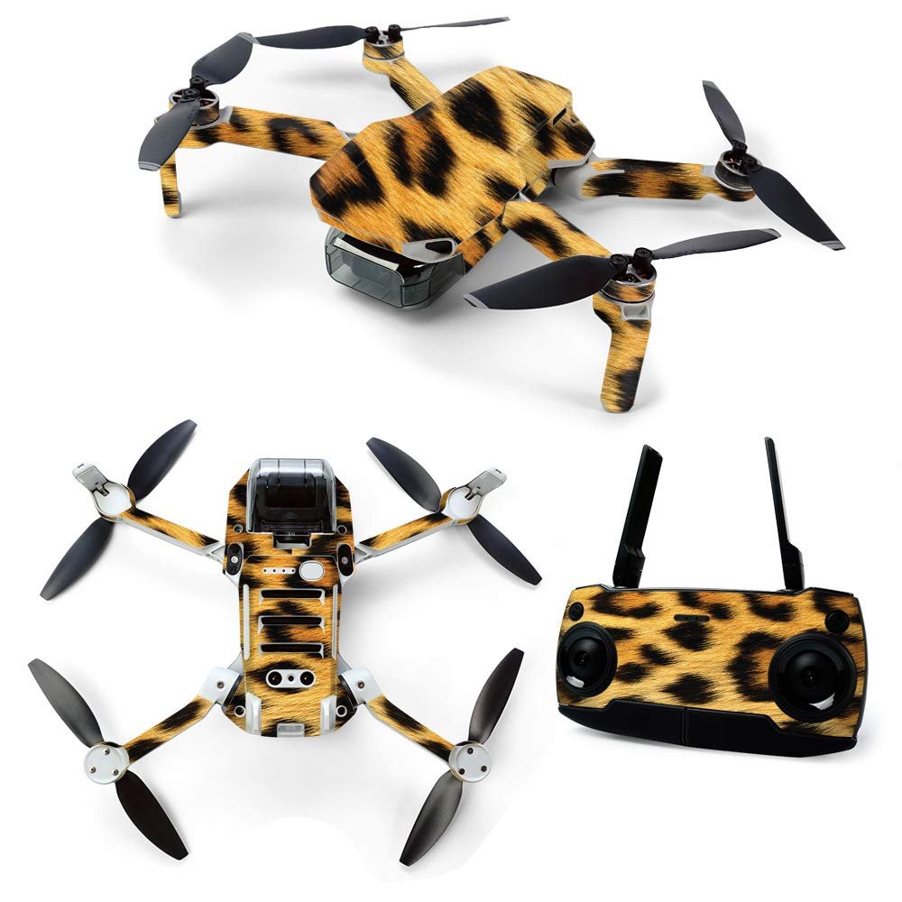 MightySkins Skin for DJI Mavic Mini Portable Drone Quadcopter - Cheetah | Protective, Durable, and Unique Vinyl Decal wrap cover | Easy To Apply, Remove, and Change Styles | Made in the USA, Model Number: DJMAVMIN-Cheetah
