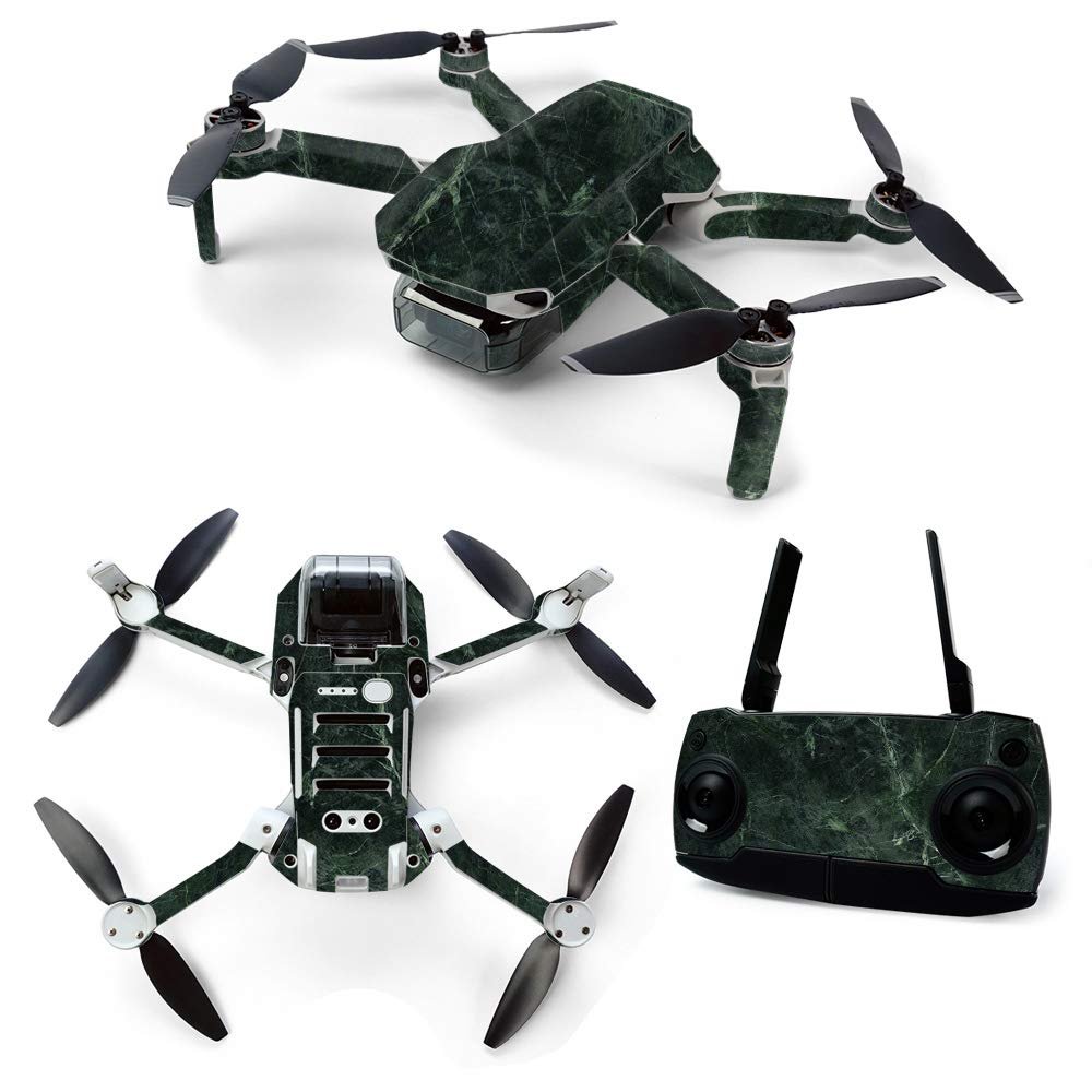 MightySkins Skin for DJI Mavic Mini Portable Drone Quadcopter - Green Marble | Protective, Durable, and Unique Vinyl Decal wrap Cover | Easy to Apply, Remove, and Change Styles | Made in The USA
