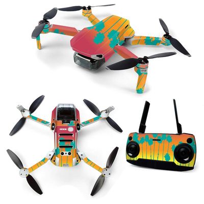 MightySkins Skin for DJI Mavic Mini Portable Drone Quadcopter - Sherbet Palms | Protective, Durable, and Unique Vinyl Decal wrap cover | Easy To Apply, Remove, and Change Styles | Made in the USA (DJMAVMIN-Sherbet Palms)