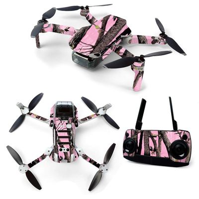 MightySkins Skin for DJI Mavic Mini Portable Drone Quadcopter - Pink Tree Camo | Protective, Durable, and Unique Vinyl Decal wrap cover | Easy To Apply, Remove, and Change Styles | Made in the USA, Model Number: DJMAVMIN-Pink Tree Camo