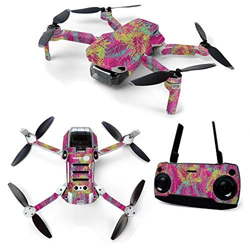 MightySkins Skin for DJI Mavic Mini Portable Drone Quadcopter - Magenta Summer | Protective, Durable, and Unique Vinyl Decal wrap cover | Easy To Apply, Remove, and Change Styles | Made in the USA (DJMAVMIN-Magenta Summer)