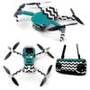 MightySkins Skin for DJI Mavic Mini Portable Drone Quadcopter - Teal Chevron | Protective, Durable, and Unique Vinyl Decal wrap cover | Easy To Apply, Remove, and Change Styles | Made in the USA (DJMAVMIN-Teal Chevron) view 1