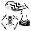MightySkins Skin for DJI Mavic Mini Portable Drone Quadcopter - Black Chevron | Protective, Durable, and Unique Vinyl Decal wrap cover | Easy To Apply, Remove, and Change Styles | Made in the USA (DJMAVMIN-Black Chevron) view 1