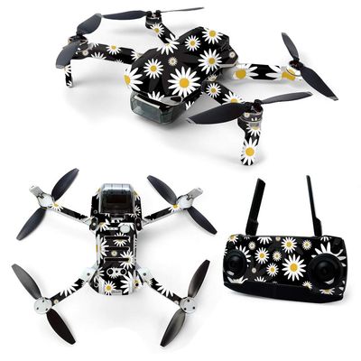 MightySkins Skin for DJI Mavic Mini Portable Drone Quadcopter - Daisies | Protective, Durable, and Unique Vinyl Decal wrap Cover | Easy to Apply, Remove, and Change Styles | Made in The USA