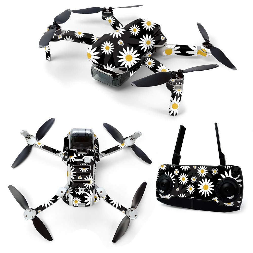 MightySkins Skin for DJI Mavic Mini Portable Drone Quadcopter - Daisies | Protective, Durable, and Unique Vinyl Decal wrap Cover | Easy to Apply, Remove, and Change Styles | Made in The USA