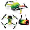 MightySkins Skin for DJI Mavic Mini Portable Drone Quadcopter - Rasta Rainbow | Protective, Durable, and Unique Vinyl Decal wrap cover | Easy To Apply, Remove, and Change Styles | Made in the USA (DJMAVMIN-Rasta Rainbow) view 1