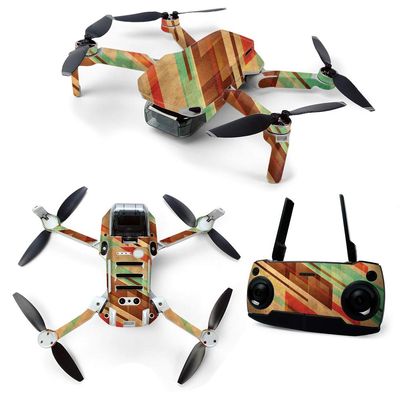 MightySkins Skin for DJI Mavic Mini Portable Drone Quadcopter - Abstract Wood | Protective, Durable, and Unique Vinyl Decal wrap cover | Easy To Apply, Remove, and Change Styles | Made in the USA (DJMAVMIN-Abstract Wood)