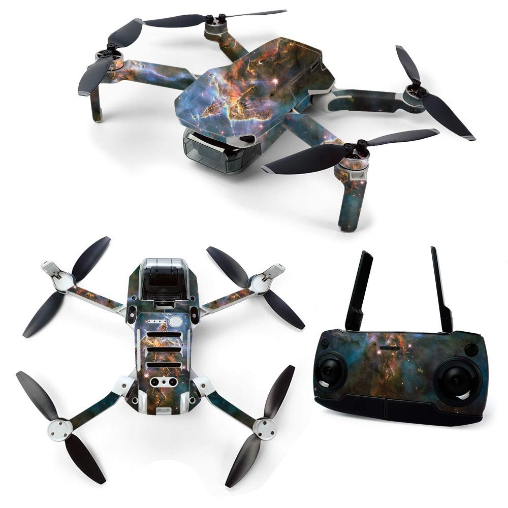 MightySkins Skin for DJI Mavic Mini Portable Drone Quadcopter - Eagle Nebula | Protective, Durable, and Unique Vinyl Decal wrap cover | Easy To Apply, Remove, and Change Styles | Made in the USA (DJMAVMIN-Eagle Nebula)