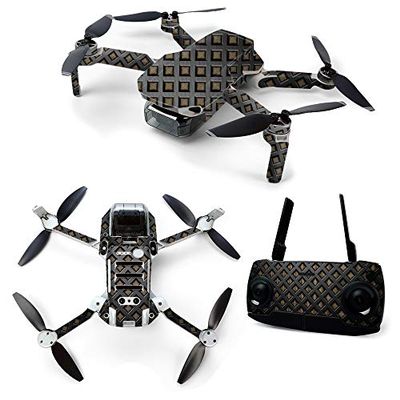MightySkins Skin for DJI Mavic Mini Portable Drone Quadcopter - Black Wall | Protective, Durable, and Unique Vinyl Decal wrap cover | Easy To Apply, Remove, and Change Styles | Made in the USA (DJMAVMIN-Black Wall)