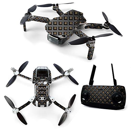 MightySkins Skin for DJI Mavic Mini Portable Drone Quadcopter - Black Wall | Protective, Durable, and Unique Vinyl Decal wrap cover | Easy To Apply, Remove, and Change Styles | Made in the USA (DJMAVMIN-Black Wall)