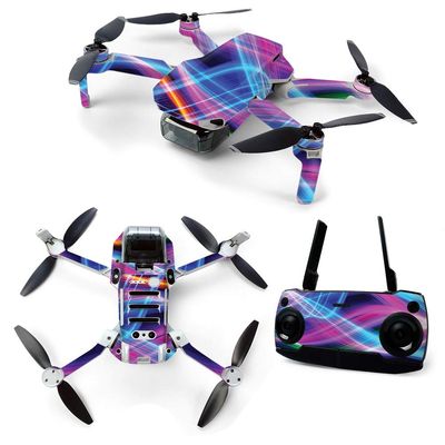 MightySkins Skin for DJI Mavic Mini Portable Drone Quadcopter - Light Waves | Protective, Durable, and Unique Vinyl Decal wrap Cover | Easy to Apply, Remove, and Change Styles | Made in The USA