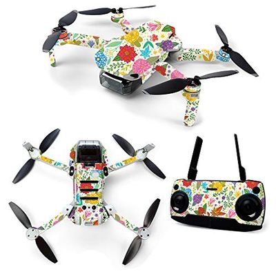 MightySkins Skin for DJI Mavic Mini Portable Drone Quadcopter - Flower Garden | Protective, Durable, and Unique Vinyl Decal wrap cover | Easy To Apply, Remove, and Change Styles | Made in the USA (DJMAVMIN-Flower Garden)