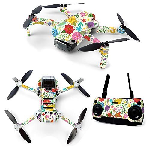 MightySkins Skin for DJI Mavic Mini Portable Drone Quadcopter - Flower Garden | Protective, Durable, and Unique Vinyl Decal wrap cover | Easy To Apply, Remove, and Change Styles | Made in the USA (DJMAVMIN-Flower Garden)