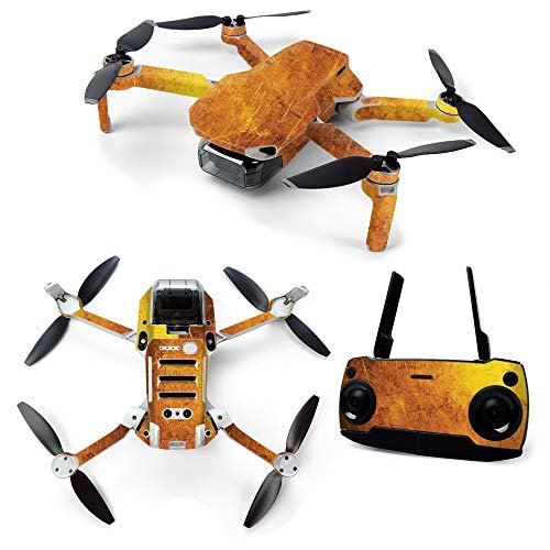 MightySkins Skin for DJI Mavic Mini Portable Drone Quadcopter - Textured Gold | Protective, Durable, and Unique Vinyl Decal wrap cover | Easy To Apply, Remove, and Change Styles | Made in the USA (DJMAVMIN-Textured Gold)