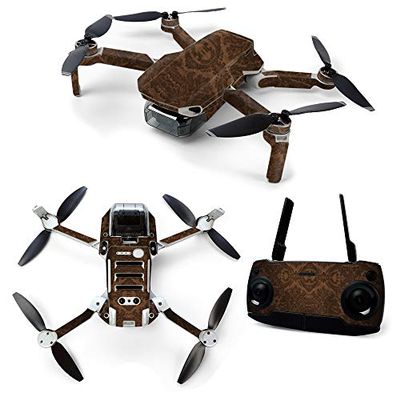 MightySkins Skin for DJI Mavic Mini Portable Drone Quadcopter - Brown Linen | Protective, Durable, and Unique Vinyl Decal wrap cover | Easy To Apply, Remove, and Change Styles | Made in the USA, Model Number: DJMAVMIN-Brown Linen