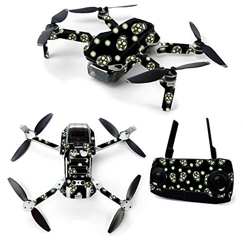 MightySkins Skin for DJI Mavic Mini Portable Drone Quadcopter - Nighttime Skulls | Protective, Durable, and Unique Vinyl Decal wrap cover | Easy To Apply, Remove, and Change Styles | Made in the USA (DJMAVMIN-Nighttime Skulls)