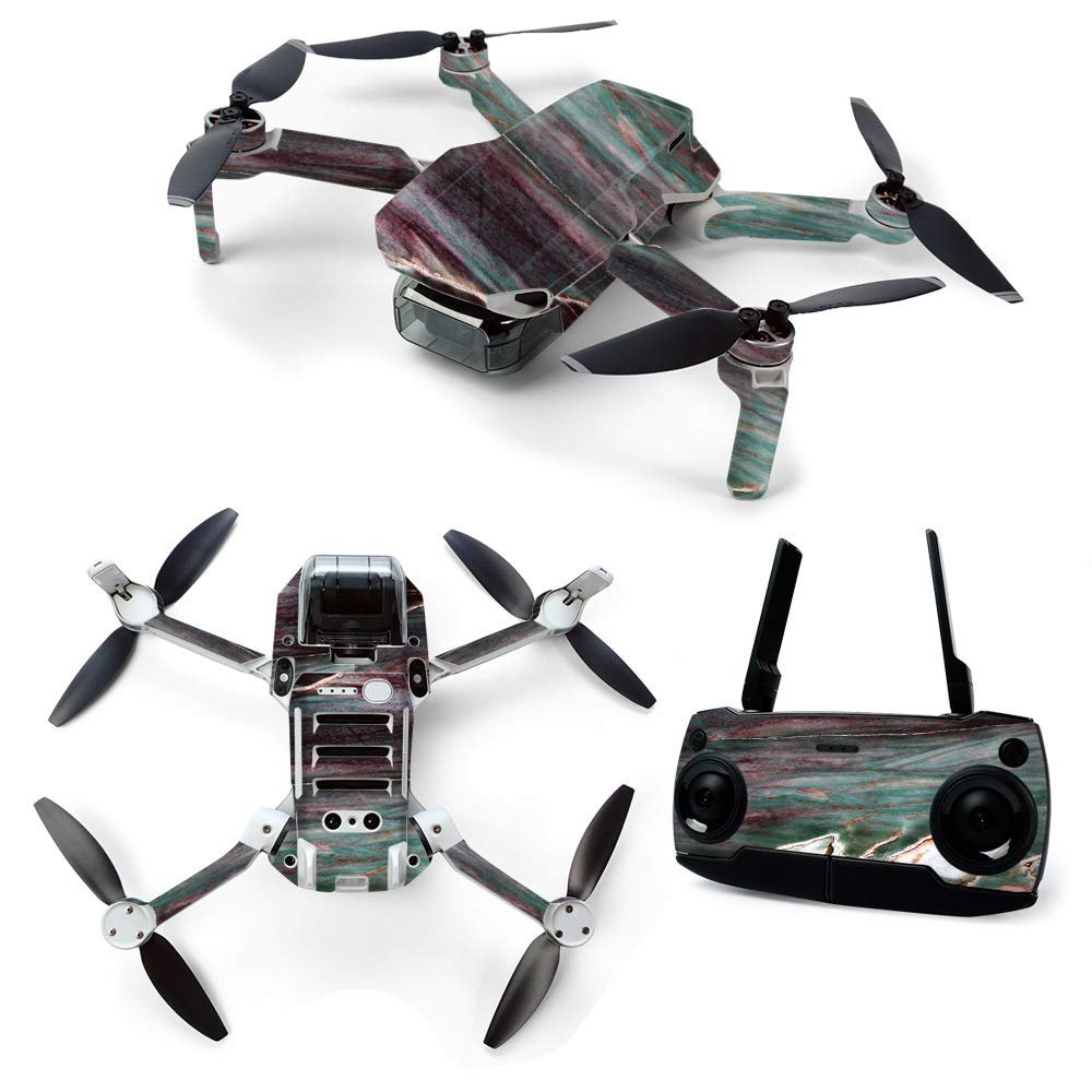 MightySkins Skin for DJI Mavic Mini Portable Drone Quadcopter - Grunge Marble | Protective, Durable, and Unique Vinyl Decal wrap cover | Easy To Apply, Remove, and Change Styles | Made in the USA (DJMAVMIN-Grunge Marble)