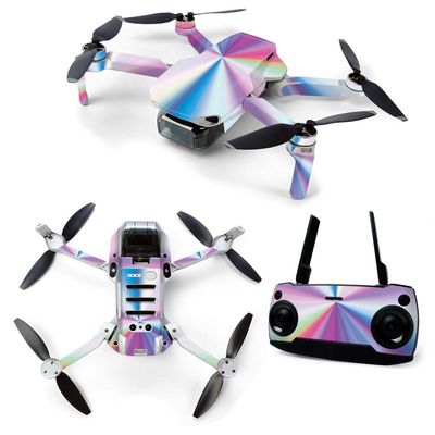 MightySkins Skin for DJI Mavic Mini Portable Drone Quadcopter - Rainbow Zoom | Protective, Durable, and Unique Vinyl Decal wrap cover | Easy To Apply, Remove, and Change Styles | Made in the USA (DJMAVMIN-Rainbow Zoom)