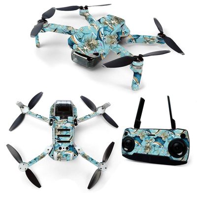 MightySkins Skin for DJI Mavic Mini Portable Drone Quadcopter - Island Fish | Protective, Durable, and Unique Vinyl Decal wrap cover | Easy To Apply, Remove, and Change Styles | Made in the USA (DJMAVMIN-Island Fish)