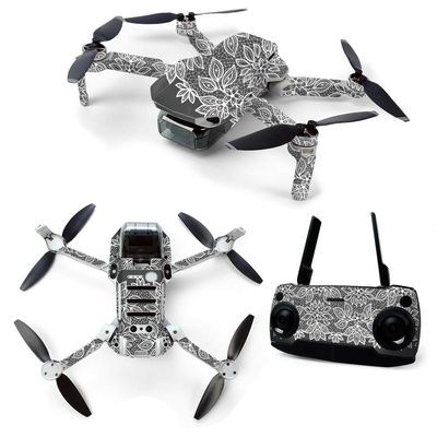 MightySkins Skin for DJI Mavic Mini Portable Drone Quadcopter - Floral Lace | Protective, Durable, and Unique Vinyl Decal wrap cover | Easy To Apply, Remove, and Change Styles | Made in the USA (DJMAVMIN-Floral Lace)