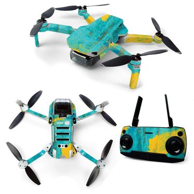 MightySkins Skin for DJI Mavic Mini Portable Drone Quadcopter - Acrylic Blue | Protective, Durable, and Unique Vinyl Decal wrap cover | Easy To Apply, Remove, and Change Styles | Made in the USA (DJMAVMIN-Acrylic Blue)