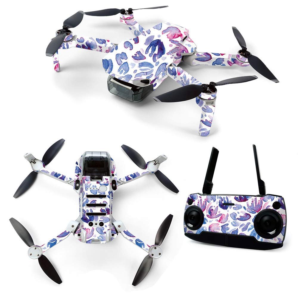 MightySkins Skin for DJI Mavic Mini Portable Drone Quadcopter - Blue Petals | Protective, Durable, and Unique Vinyl Decal wrap cover | Easy To Apply, Remove, and Change Styles | Made in the USA, DJMAVMIN-Blue Petals