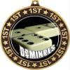 Dominoes 1st Place Perimeter Medal Gold, 2.75" Dominoe Games Prizes, Kids Dominoes Trophy Medal Awards 50 Pack view 2
