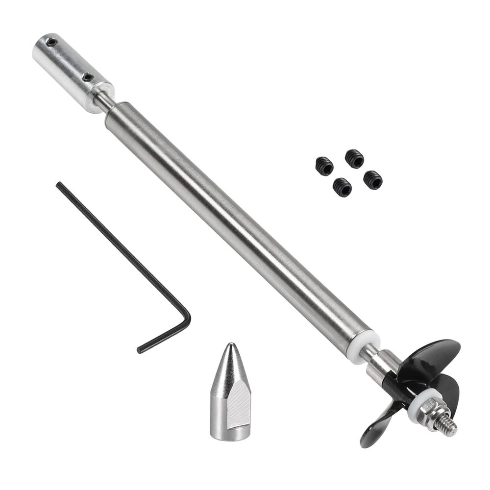 Fielect 4mm Drive Shaft w Propeller and Universal Joint for RC Boat, L150mm Shaft, L100mm Sleeve, D36mm Propeller, Fit for 3mm Motor Shaft
