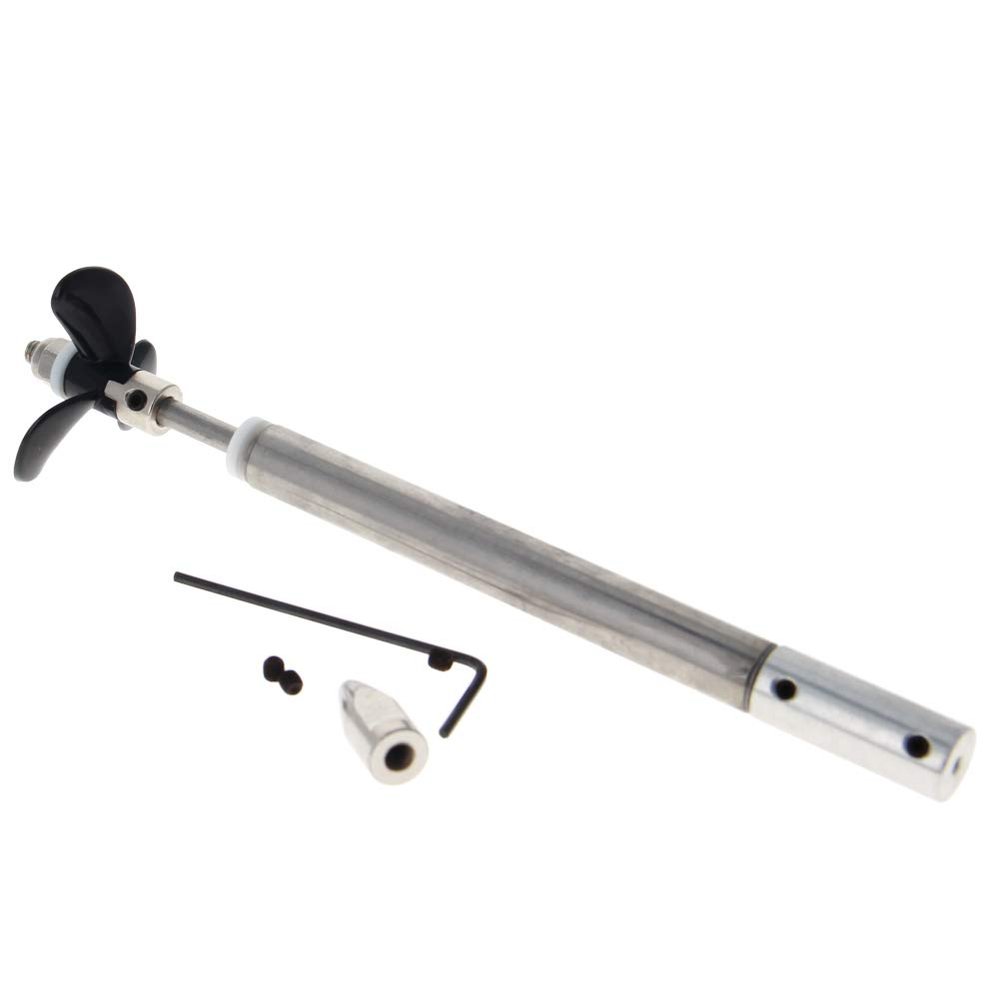 Fielect Drive Shaft w Propeller and Universal Joint for RC Boat, L130mm Shaft, L80mm Sleeve, D36mm Propeller, Fit for 2.3mm Motor Shaft