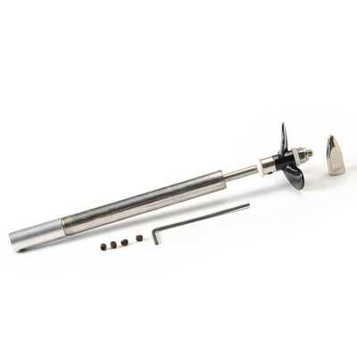 Fielect Drive Shaft w Propeller and Universal Joint for RC Boat, L130mm Shaft, L80mm Sleeve, D36mm Propeller, Fit for 3mm Motor Shaft