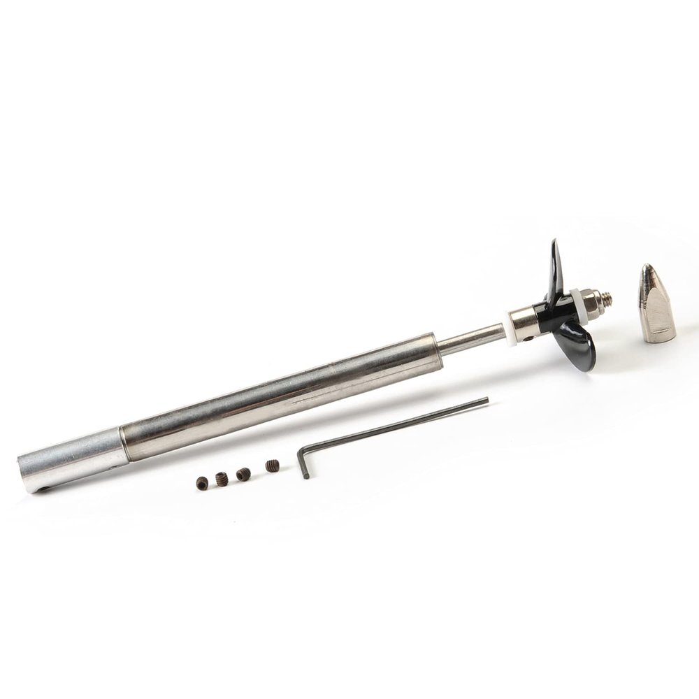 Fielect Drive Shaft w Propeller and Universal Joint for RC Boat, L130mm Shaft, L80mm Sleeve, D36mm Propeller, Fit for 3mm Motor Shaft