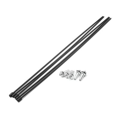 Fielect 5Pcs RC Antenna Tube Black with Siliver Mount and Cap for RC Boat