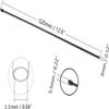 Fielect 5Pcs RC Antenna Tube Black with Siliver Mount and Cap for RC Boat view 2