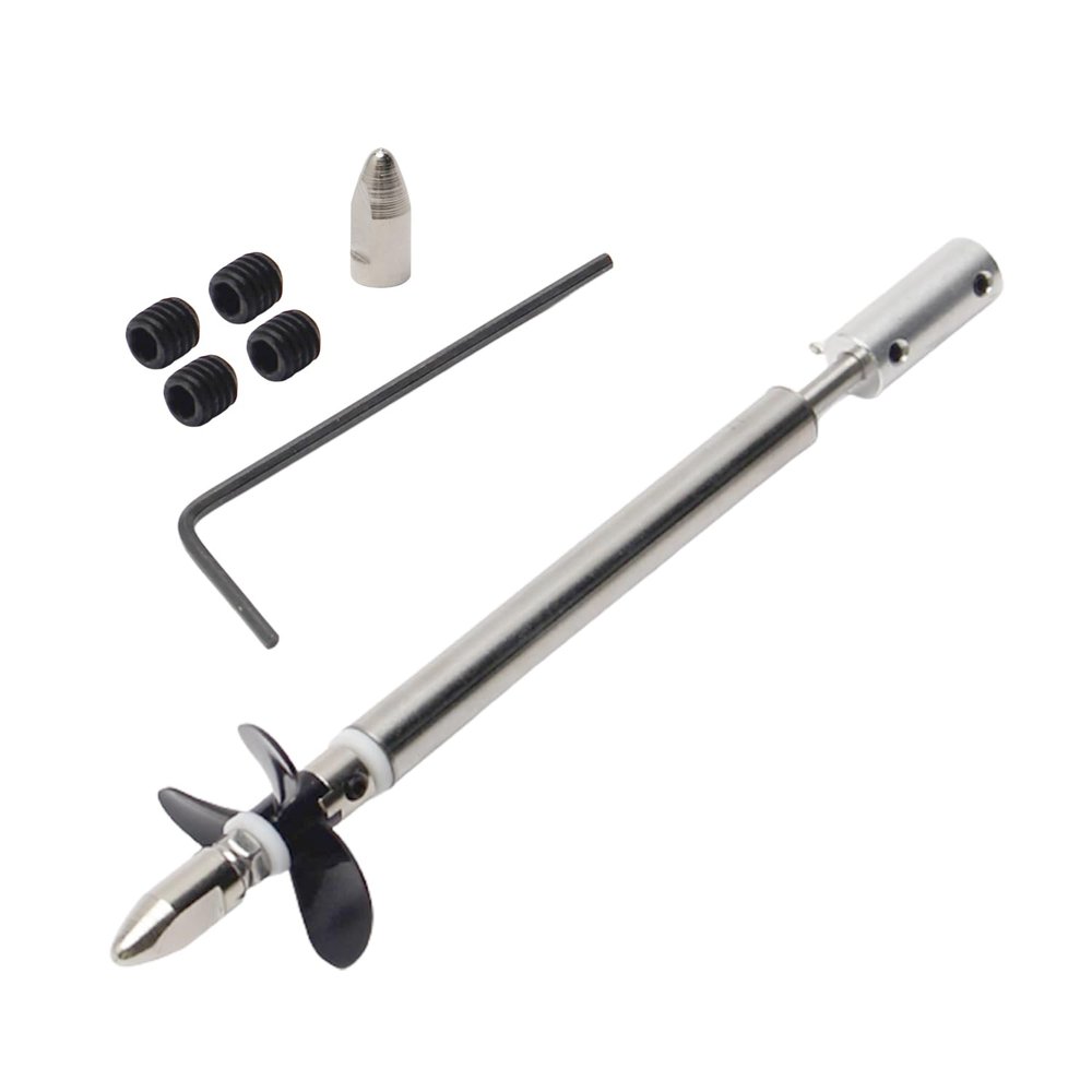Fielect Drive Shaft w Propeller and Universal Joint for RC Boat, L130mm Shaft, L80mm Sleeve, D36mm Propeller, Fit for 4mm Motor Shaft