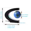 FUGEST Magnetic Floating Globe 2 in 1 Blue 4in Constellations World Map C Shape Base LED Light Lamp Rotating view 3