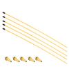 Fielect RC Antenna Tube Yellow with Golden Mount and Cap for RC Boat 5pcs view 1