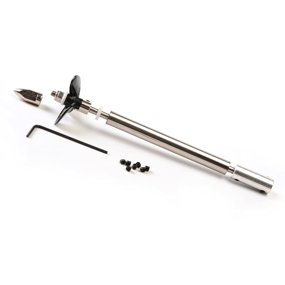 Fielect Drive Shaft w Propeller and Universal Joint for RC Boat, L130mm Shaft, L80mm Sleeve, D36mm Propeller, Fit for 2mm Motor Shaft