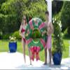 Swimline Christmas Wreath Pool Ring  Inflatable Lounge Float with Fun Design for Adults & Teens  Durable Vinyl Ring for Pool, Lake, or Beach  Easy to Inflate and Store view 2
