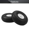 Fielect 2.5 inch RC Model Airplane Super Light Sponge Tire Tail Wheel Tire and Wheel Sets for RC Car Airplane PU Sponge Tire with Plastic Hub 2 Pcs view 3