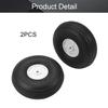 Fielect 2.5 inch RC Model Airplane Super Light Sponge Tire Tail Wheel Tire and Wheel Sets for RC Car Airplane PU Sponge Tire with Plastic Hub 2 Pcs view 4