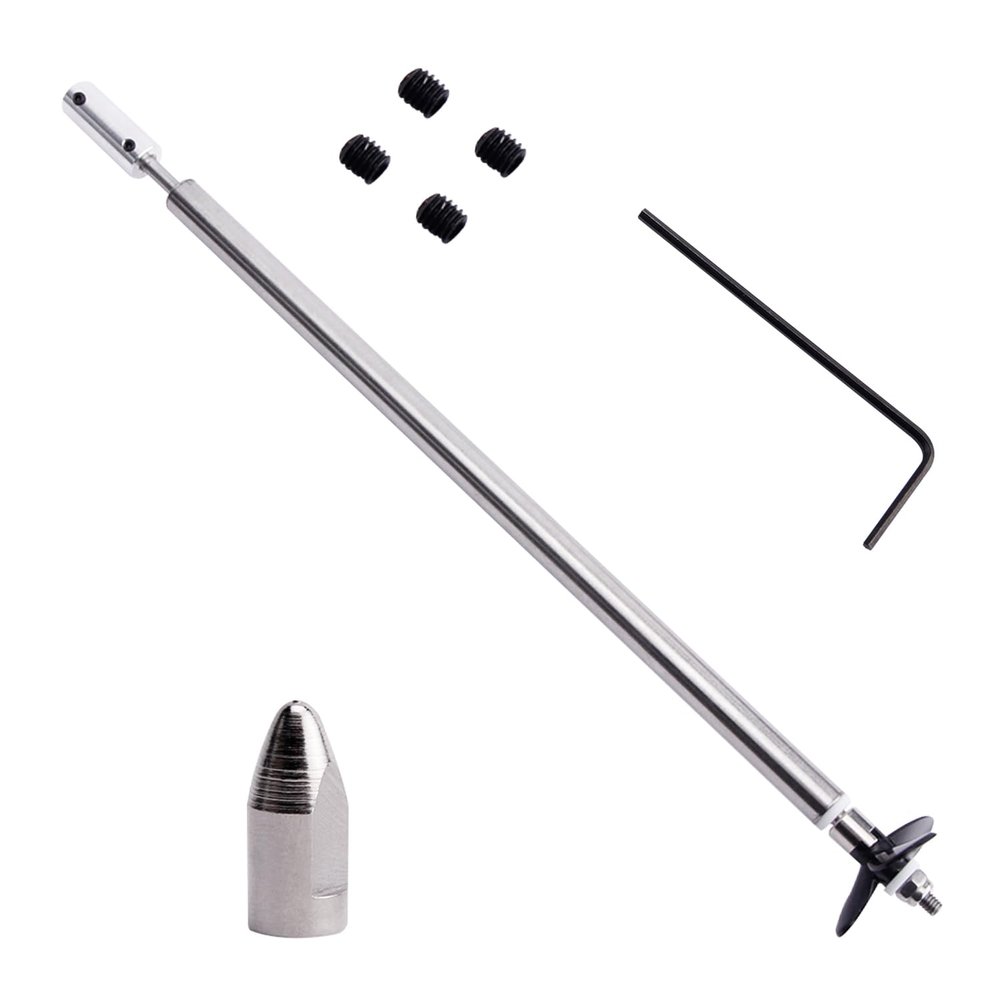 Fielect Drive Shaft w Propeller and Universal Joint for RC Boat, L300mm Shaft, L250mm Sleeve, D36mm Propeller, Fit for 2.3mm Motor Shaft