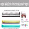American Mahjong Game Set - Pearl Gray Quilted Soft Bag - 166 White Engraved Tiles, 4 All-in-One Rack/Pushers Complete Western Mah-Jongg, Maj Jongg, Ma Jong Set view 3